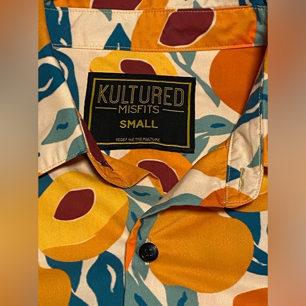 Kultured Misfits fruit print button down size small - Picture 2 of 4